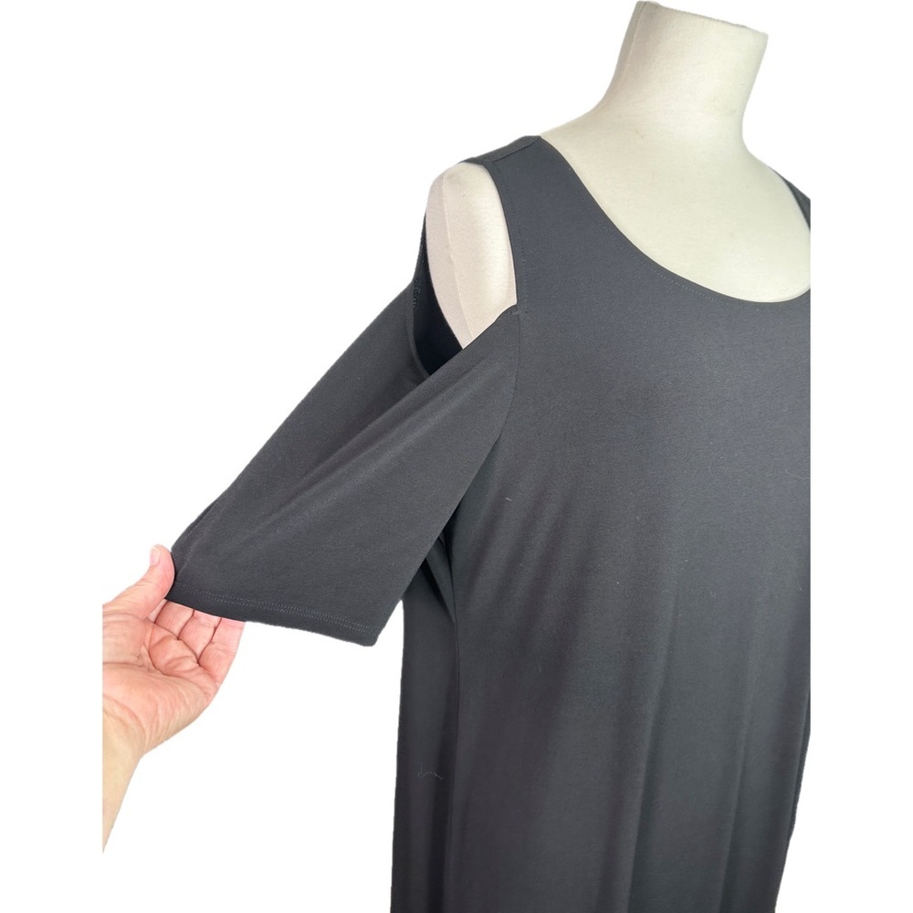 Chico’s Stretchy Black Pullover Maxi Dress XL - Picture 3 of 4